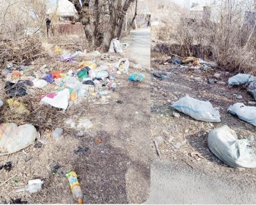 Ул.Акын Сара, 76 и 74, (участковые-полицейские этот адрес должны знать) мусор здесь разрастается с каждой минутой больше и больше.